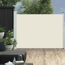Auvent latéral rétractable de patio 100x500 cm Crème
