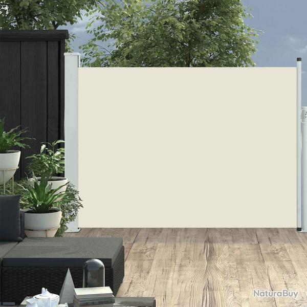 Auvent latral rtractable de patio 100x500 cm Crme