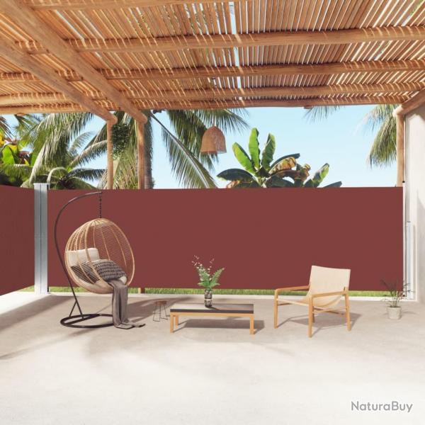 Auvent latral rtractable Marron 180x1000 cm