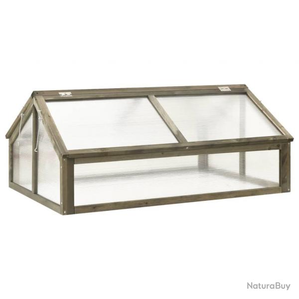Serre Gris 114x80x50 cm Bois de sapin