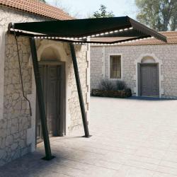 Auvent manuel rétractable avec LED 3x2,5 m Anthracite