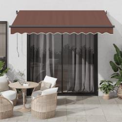 Auvent rétractable automatique marron 300x250 cm