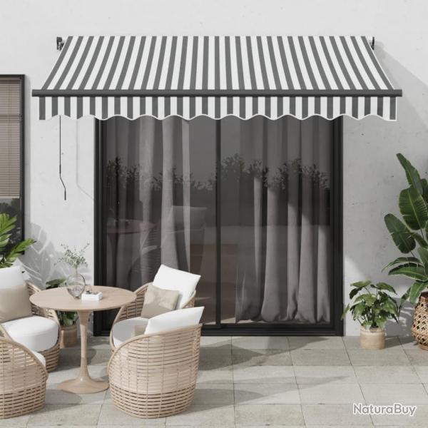 Auvent rtractable automatique anthracite et blanc 300x250 cm