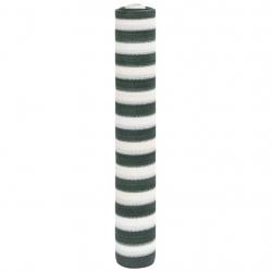 Filet brise-vue vert et blanc 1,5x25 m PEHD 150 g/m²