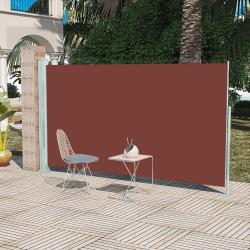 Auvent latéral rétractable de patio 160x300 cm Marron