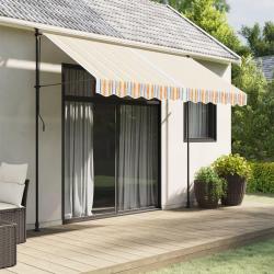 Tissu de remplacement de cantonnière d'auvent multicolore 3 m