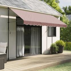 Tissu de remplacement de cantonnière d'auvent rayure marron