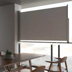 Auvent latéral rétractable de patio 140 x 300 cm Gris