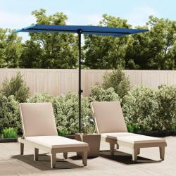 Parasol de jardin avec mât en aluminium 180x110 cm Bleu azuré