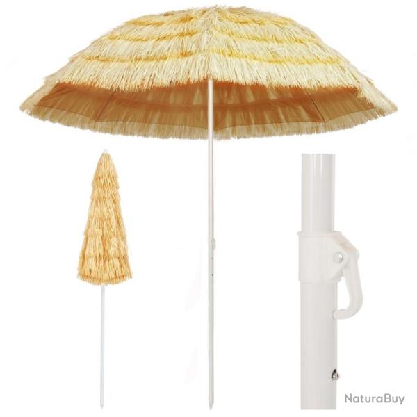 Parasol de plage Naturel 240 cm Style hawaen