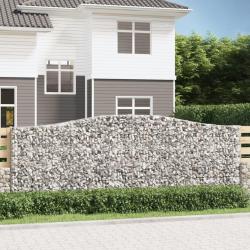 Panier de gabions arqué 400x30x140/160 cm Fer galvanisé