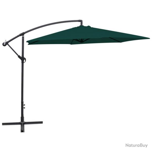 Parasol de jardin en porte--faux 3 m vert