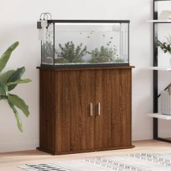 Support pour aquarium chêne marron 81x36x73cm bois d'ingénierie
