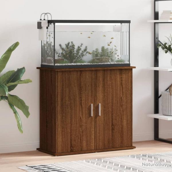 Support pour aquarium chne marron 81x36x73cm bois d'ingnierie