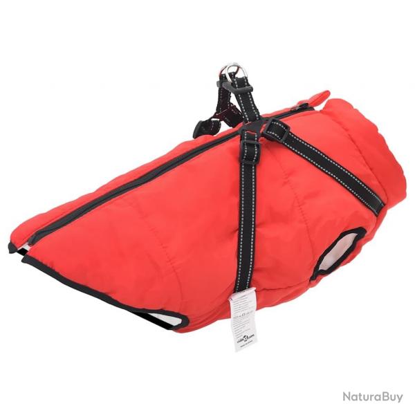 Manteau pour chiens avec harnais impermable rflchissant L48
