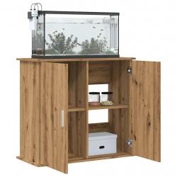 Support d'aquarium chêne artisanal 81x36x73 cm bois ingénierie