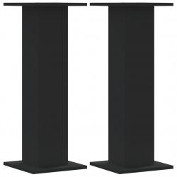 Supports pour plantes 2 pcs noir 30x30x80 cm bois d'ingénierie