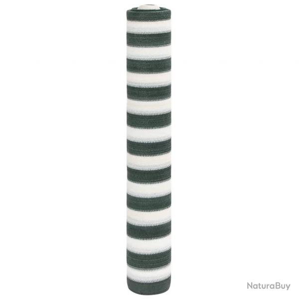 Filet brise-vue vert et blanc 1,2x25 m PEHD 75 g/m