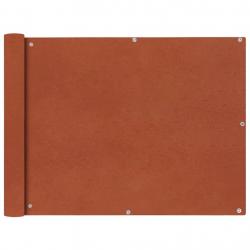 Écran de balcon en tissu Oxford 90x400 cm Ocre marron