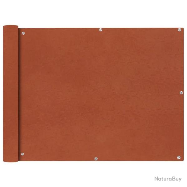 cran de balcon en tissu Oxford 90x400 cm Ocre marron