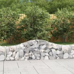 Paniers à gabions arqués 4 pcs 200x30x40/60 cm Fer galvanisé