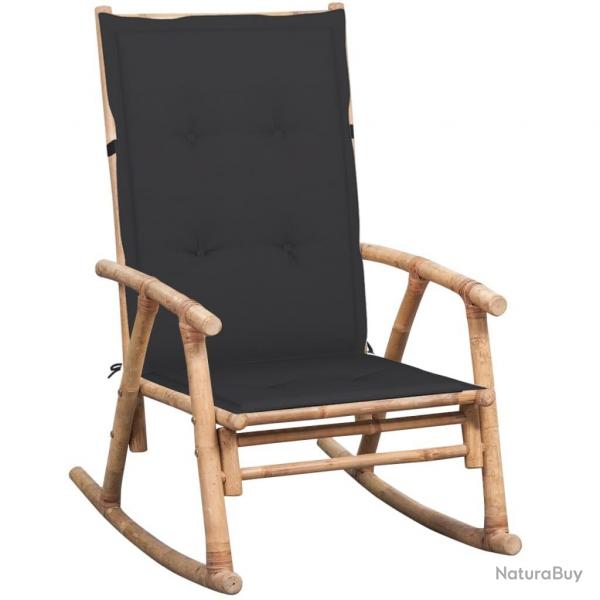 Chaise  bascule avec coussin Bambou
