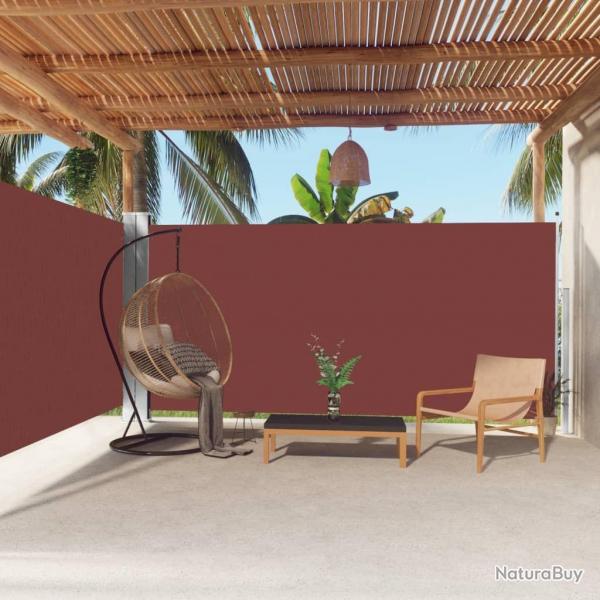 Auvent latral rtractable Marron 180x600 cm
