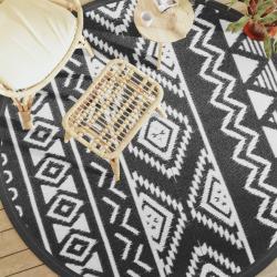 Tapis d'extérieur ARAKIL noir Ø200 cm PP