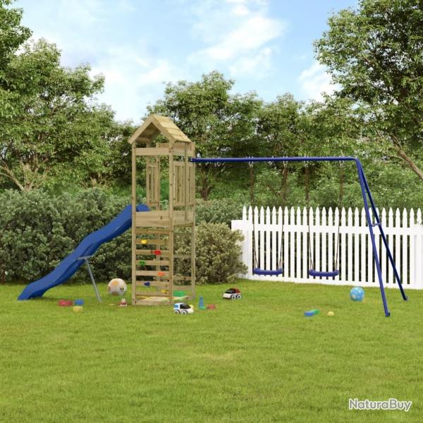 Aire de jeux d'extrieur bois de pin imprgn