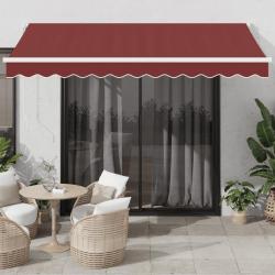 Auvent manuel rétractable bordeaux 350x250 cm