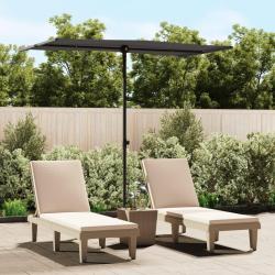 Parasol de jardin avec mât en aluminium 180x110 cm anthracite