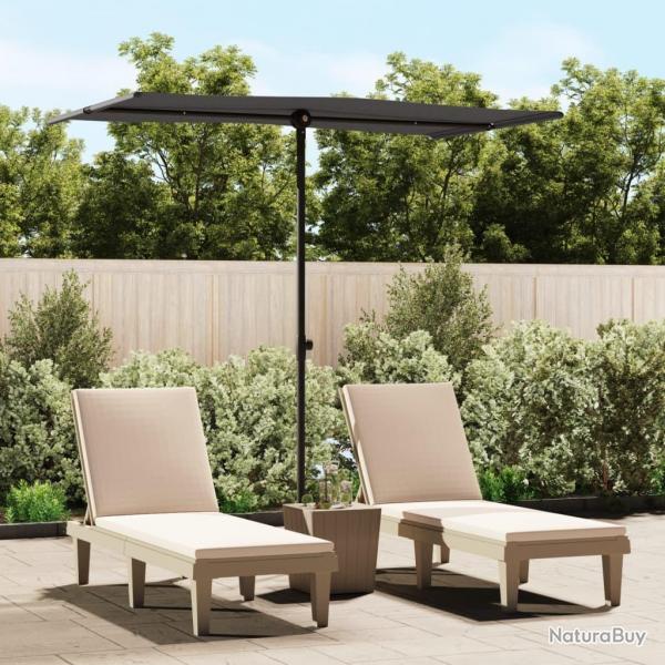 Parasol de jardin avec mt en aluminium 180x110 cm anthracite