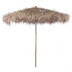 Parasol en bambou avec toit en feuille de bananier 270 cm