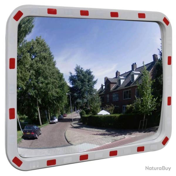 Miroir de trafic convexe rectangulaire 60x80cm et rflecteurs