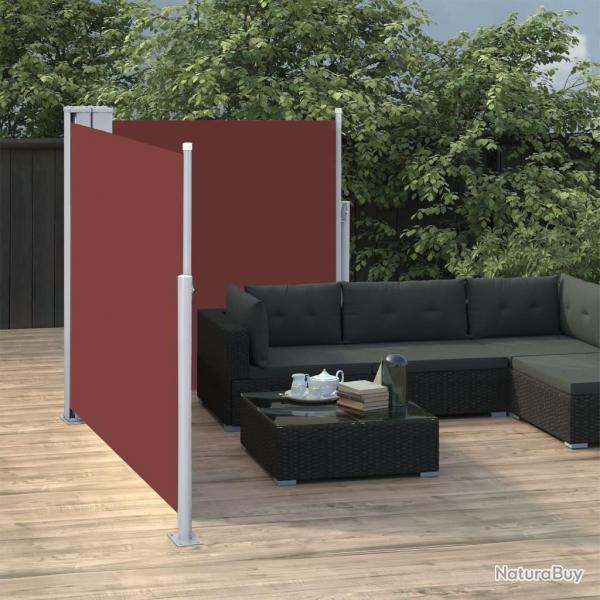 Auvent latral rtractable Marron 100 x 600 cm