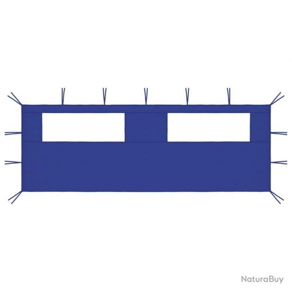 Paroi latrale de belvdre avec fentres 6x2 m Bleu