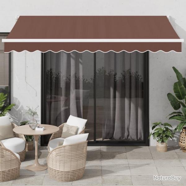 Auvent manuel rtractable marron 350x250 cm