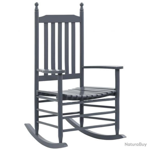 Chaise  bascule avec sige incurv Gris Bois de peuplier