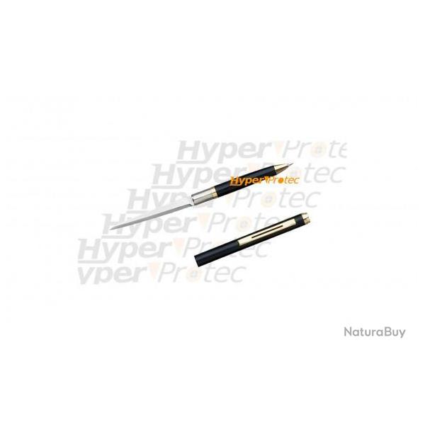 Couteau canif en forme de stylo qui crit - Noir
