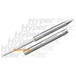 Couteau stylo qui écrit et canif argent