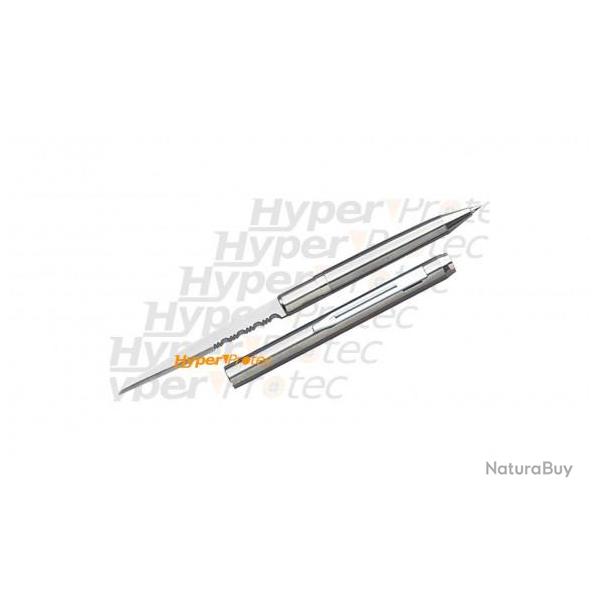 Couteau stylo qui crit et canif argent