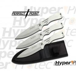 Ensemble de 3 couteaux de lancer Perfect Point Chrome spider