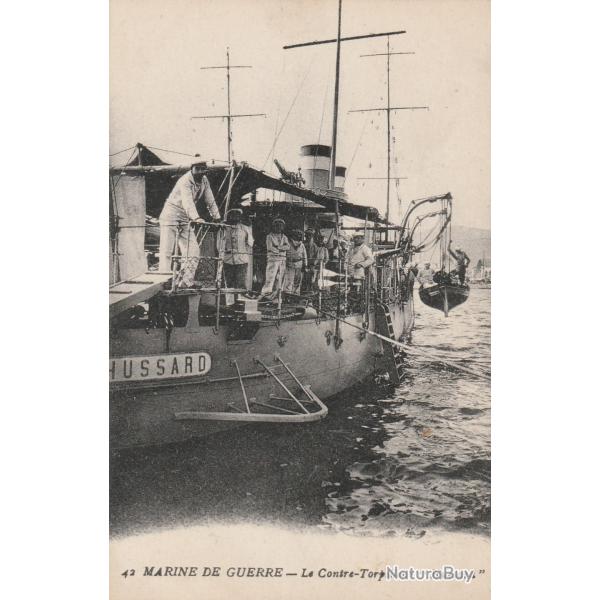 CPA -Marine DE GUERRE-La Contre-Torpilleure"HUSSARD N096