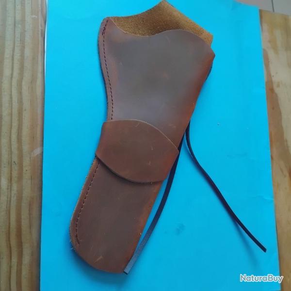 Holster tui de ceinture  en cuir Western pour rvolver colt remington etc. .EN Tbe neuf