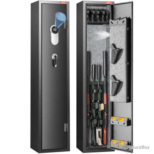 Armoire  5 fusils coffre-fort verrouillage empreinte digitale 4 pistolets