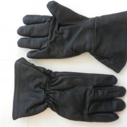 paire de gants militaires fourrés en cuir noir taille 8