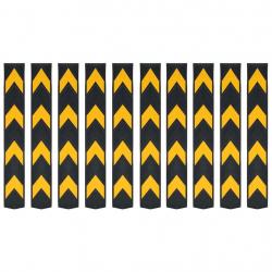 Cornière de protection réfléchissante 10 pcs Caoutchouc 80 cm alsavelo