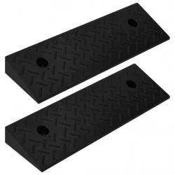 Rampes de bordure 2 pcs 50x17,5x5 cm Caoutchouc alsavelo