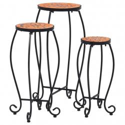 Tables mosaïque 3 pcs Terre cuite Céramique alsavelo