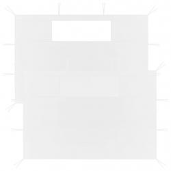 Parois latérales de belvédère avec fenêtres 2 pcs Blanc